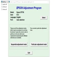Epson EP-705A Resetter