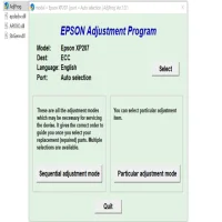 Epson Expression Home XP-207 Adjustment Program