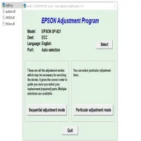 Epson Expression Premium XP-821 Resetter