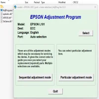 Epson L101 Reset Utility Adjustment Program
