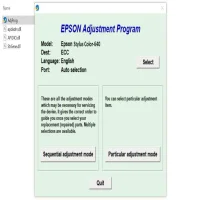 Epson Stylus Color 640 Adjustment Program