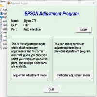 Epson Stylus C76 Adjustment Program