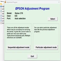 Epson Stylus C78 Adjustment Program